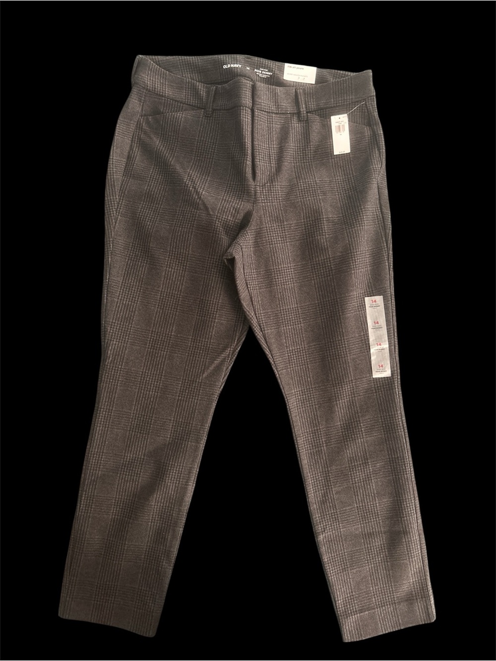 Old Navy Women's Gray Plaid Ankle Pants